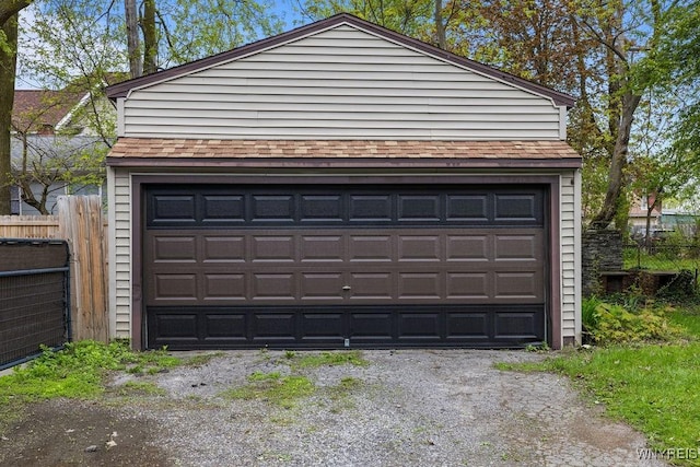 44 Christiana St, North Tonawanda, NY 14120 - detached garage featuring fence