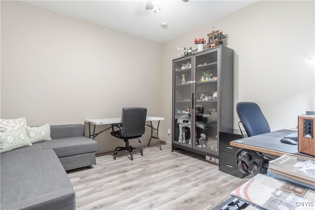 20948 Nys Rte 180, Hounsfield, NY 13634 - office area with wood finished floors and ceiling fan