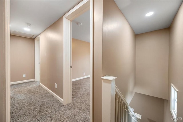 212 N Broad St, Oneida-Inside, NY 13421 - hallway featuring an upstairs landing, carpet floors, and baseboards