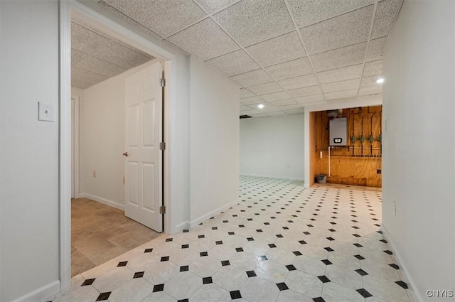 120 Getmac Ave, Lenox, NY 13032 - finished basement featuring a drop ceiling, baseboards, and tile patterned floors