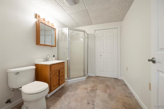 120 Getmac Ave, Lenox, NY 13032 - bathroom featuring a shower stall, toilet, vanity, and baseboards