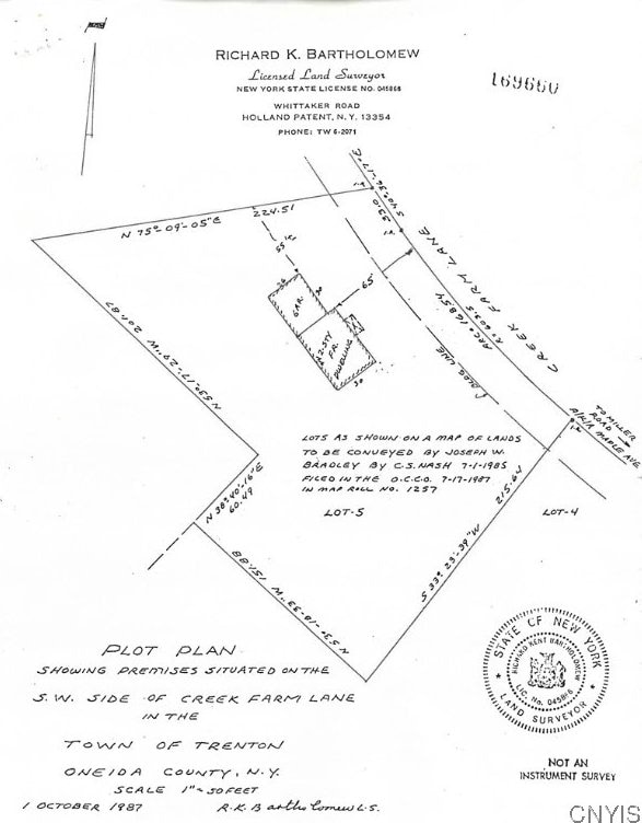 7629 Creek Farm Ln, Trenton, NY 13354 - survey map / technical document