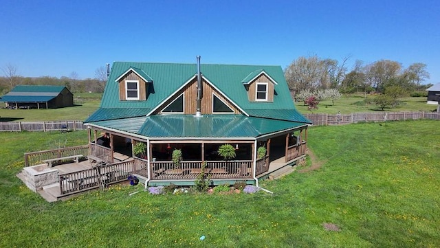 4138 Hubbs Rd, Hector, NY 14818 - rear view of property featuring metal roof