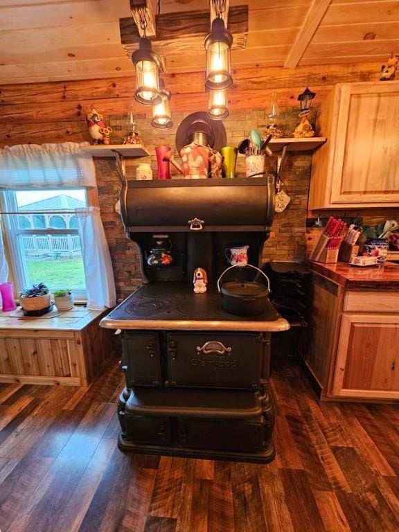 4138 Hubbs Rd, Hector, NY 14818 - detailed view of wood finished floors, wooden ceiling, and wooden walls