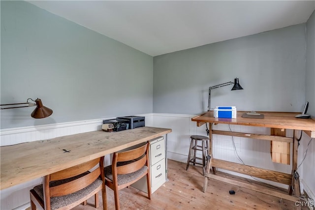3323 County Route 95, Worth, NY 13659 - office space featuring a wainscoted wall and light wood-style floors