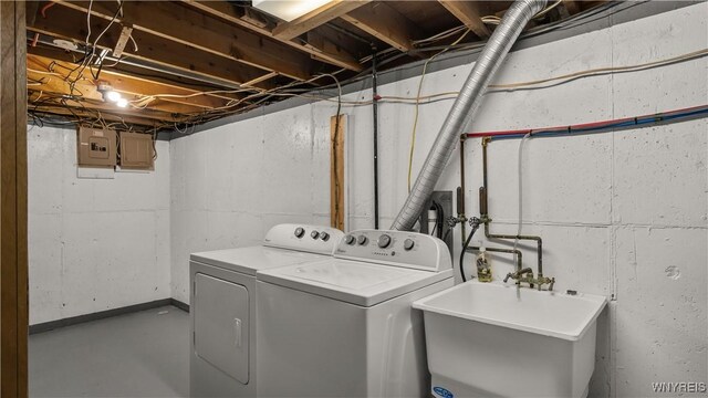 1350 Caravelle Dr, Niagara Falls, NY 14304 - clothes washing area featuring washer and clothes dryer