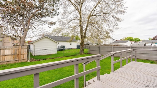 1350 Caravelle Dr, Niagara Falls, NY 14304 - wooden deck featuring a residential view