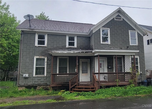 416 Pond St, Rome-Inside, NY 13440 - view of front of property featuring a porch and a shingled roof