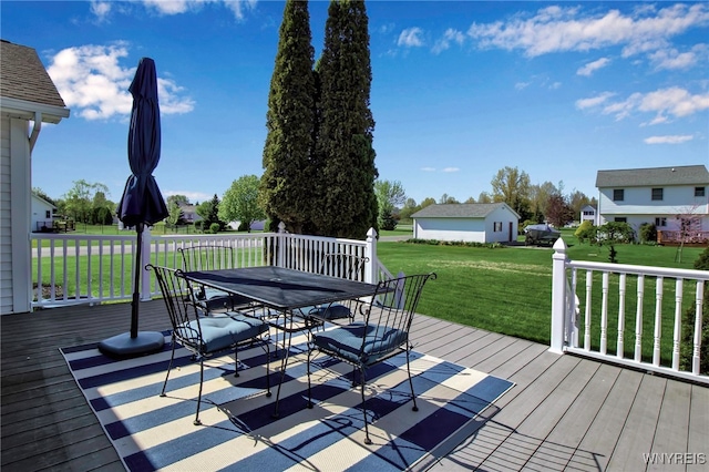 761 Pletcher Rd, Lewiston, NY 14092 - deck with a yard and outdoor dining area