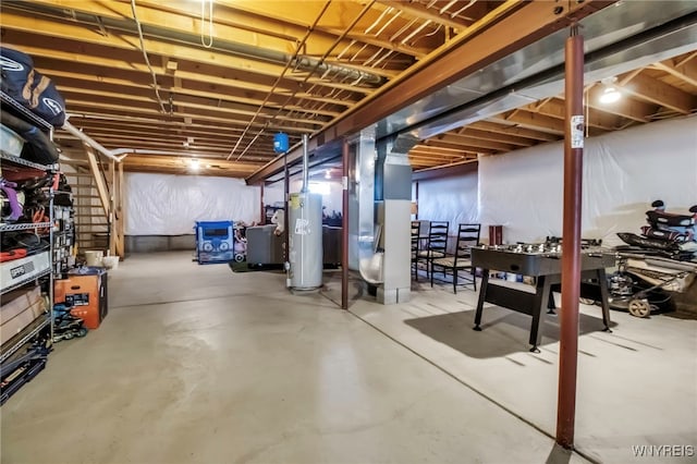 761 Pletcher Rd, Lewiston, NY 14092 - unfinished below grade area featuring water heater and heating unit
