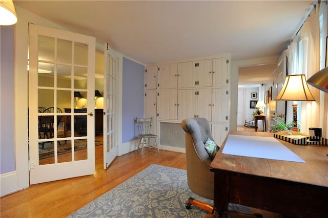 77 Hendy Creek Rd, Big Flats, NY 14905 - office area with wood finished floors and french doors