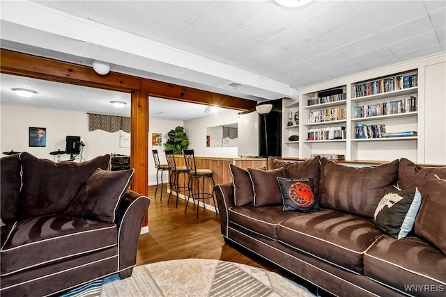 living room featuring wood finished floors