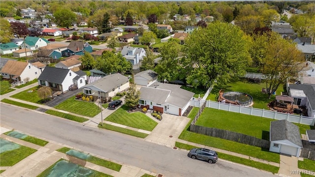 aerial perspective of suburban area