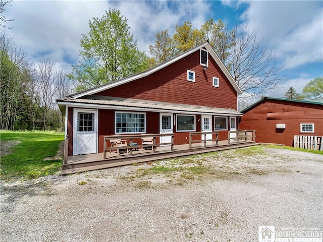 10412 Main St, Mina, NY 14736 - view of front of home with a wooden deck