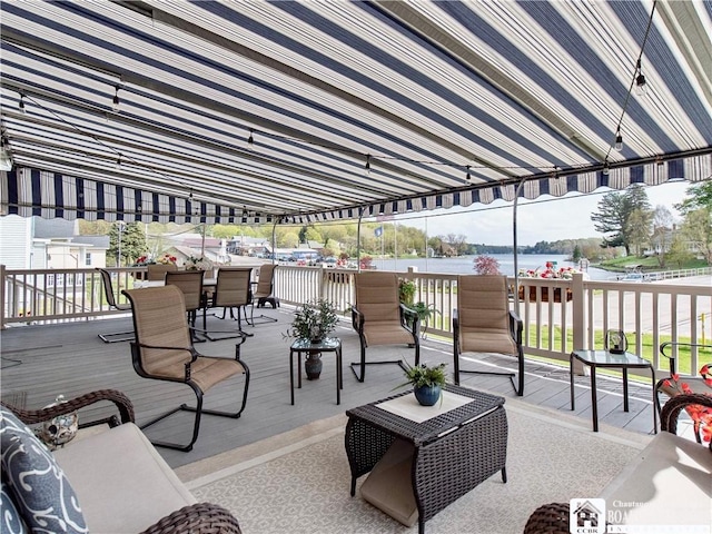 10412 Main St, Mina, NY 14736 - view of patio with a deck with water view