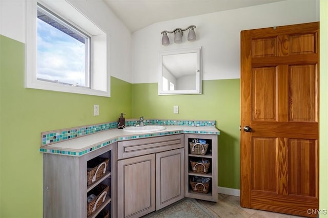 463 Hughes Rd, Russia, NY 13438 - bathroom with vanity and tile patterned floors