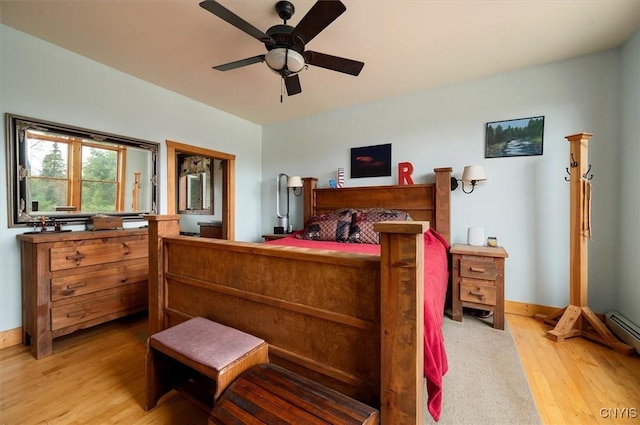 463 Hughes Rd, Russia, NY 13438 - bedroom featuring light wood finished floors and a ceiling fan