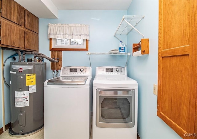 6 Tyler Ct, Manlius, NY 13104 - washroom with electric water heater and washer and dryer