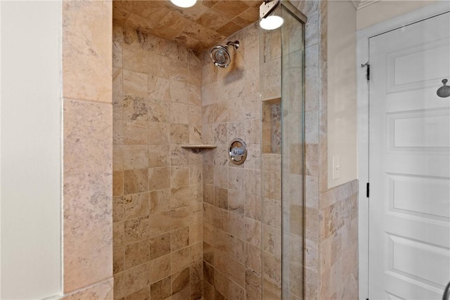 bathroom view of a stall shower