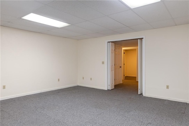 48 Hemlock Ln, Erwin, NY 14870 - spare room with a paneled ceiling, carpet, and baseboards