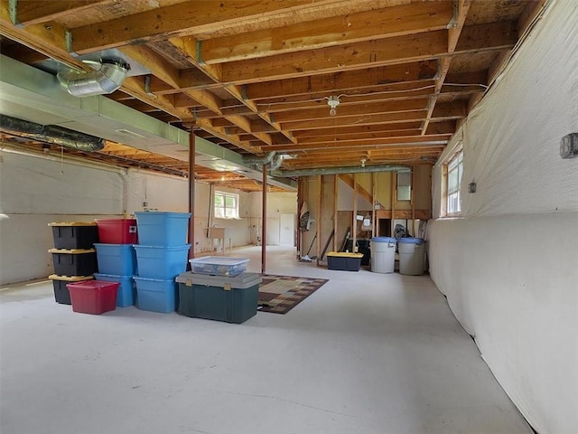 view of basement