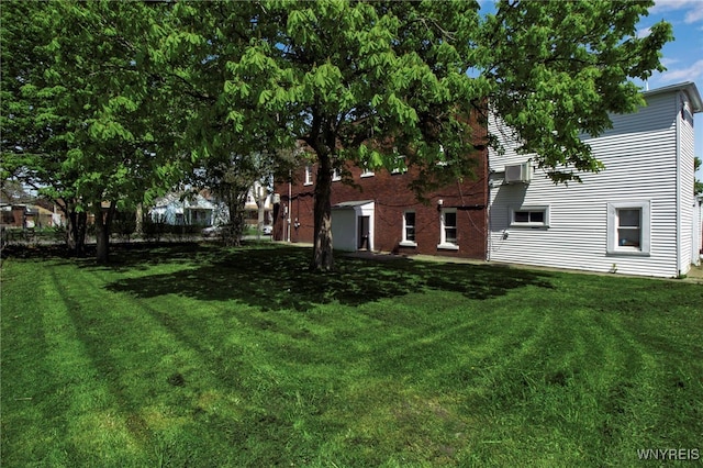 view of grassy yard