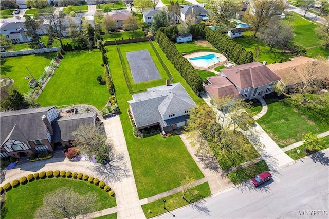187 Dan Troy Dr, Amherst, NY 14221 - aerial view of residential area with a pool area