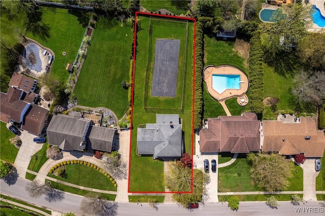 187 Dan Troy Dr, Amherst, NY 14221 - view of property location featuring a pool and property parcel outlined