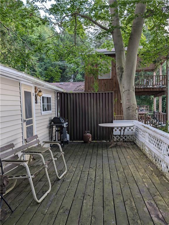 9107 E Shore Rd, Howard, NY 14810 - view of wooden deck