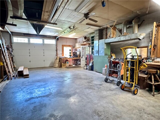 225 John Cook Rd, Unadilla, NY 13849 - garage with a workshop area