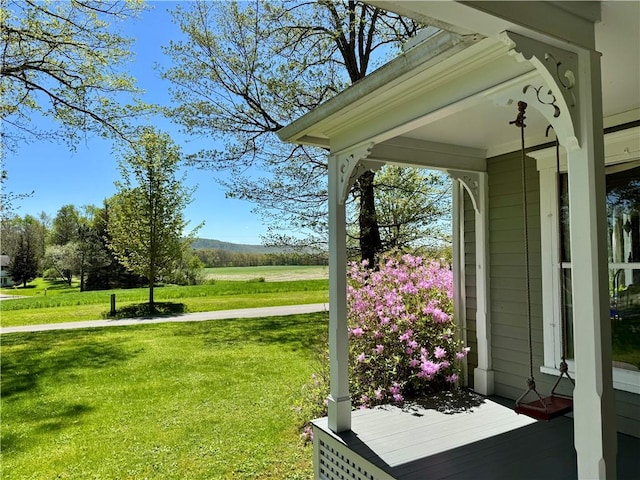 225 John Cook Rd, Unadilla, NY 13849 - view of grassy yard with a porch