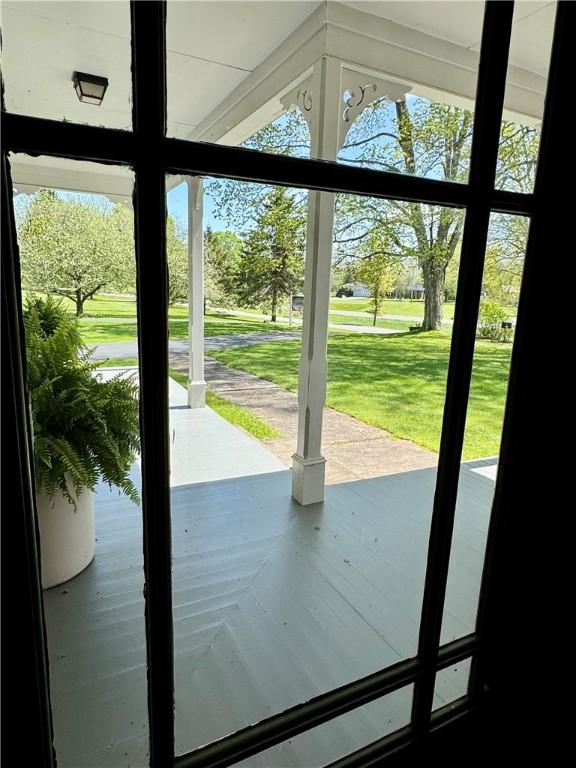 225 John Cook Rd, Unadilla, NY 13849 - doorway with lofted ceiling