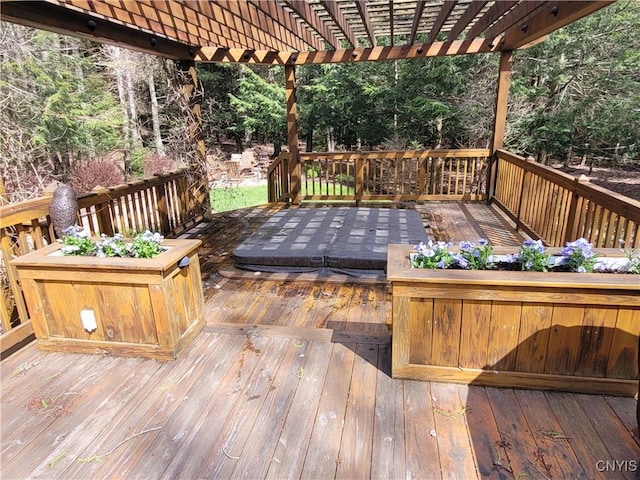 177 Woodchuck Run, Jefferson, NY 12093 - wooden terrace with a pergola