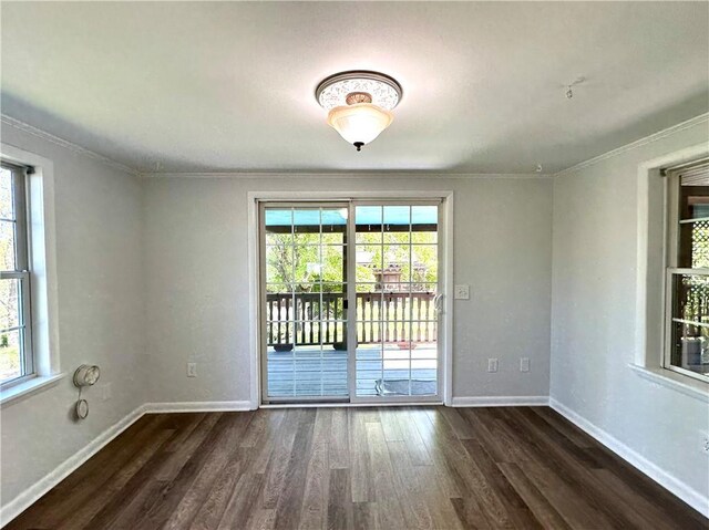 5 Orchard Dr, Corning, NY 14830 - spare room with ornamental molding, wood finished floors, and plenty of natural light