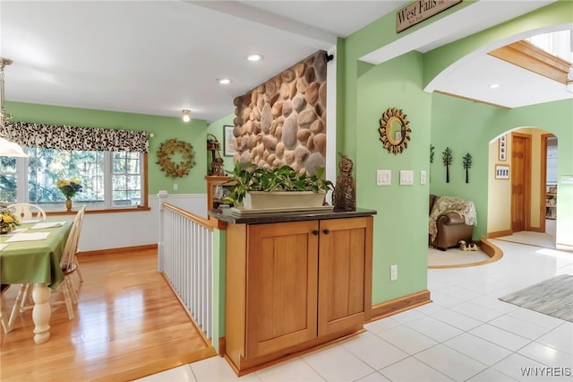 233 Falls Rd, Aurora, NY 14170 - reception with arched walkways and recessed lighting