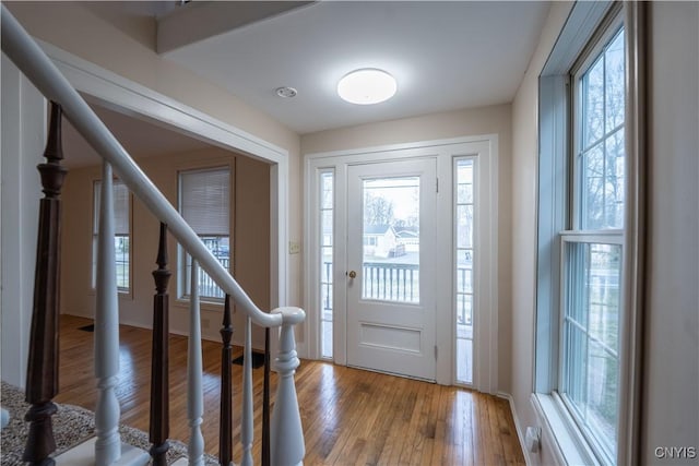 2795 State Route 12b, Marshall, NY 13328 - foyer entrance featuring wood-type flooring and stairway