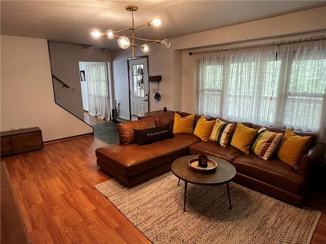 200 Torsten Ln, Davenport, NY 13750 - living area with wood finished floors and a chandelier