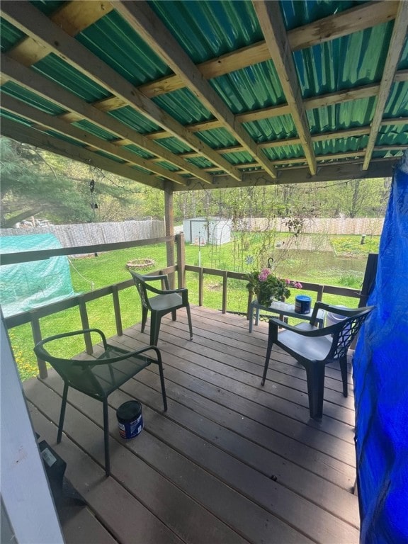 8 S St, Friendship, NY 14739 - view of wooden terrace