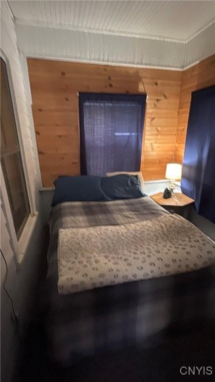 7 S 4th St, Fulton, NY 13069 - bedroom with wooden walls