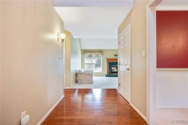4179 Foxwood Ln, Clarence, NY 14221 - hall featuring wood finished floors and baseboards