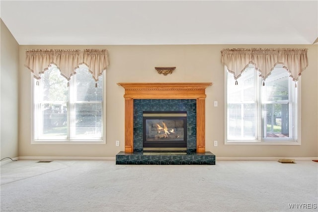 4179 Foxwood Ln, Clarence, NY 14221 - detailed view of carpet flooring, a high end fireplace, and baseboards