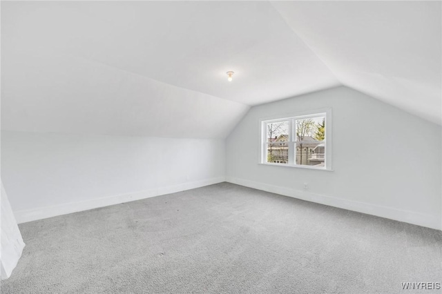 111 Roesch Ave, Buffalo, NY 14207 - additional living space featuring carpet floors, lofted ceiling, and baseboards