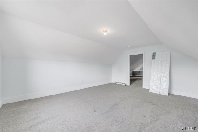 111 Roesch Ave, Buffalo, NY 14207 - additional living space with carpet floors, lofted ceiling, and baseboards