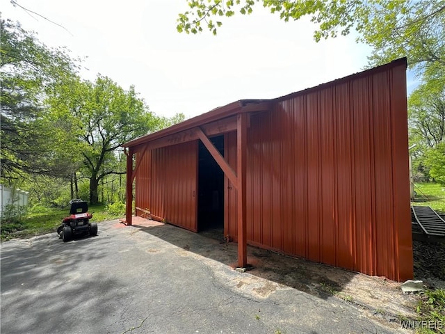 view of pole building