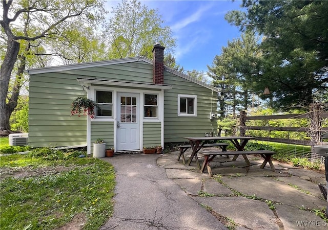 view of outbuilding with central AC