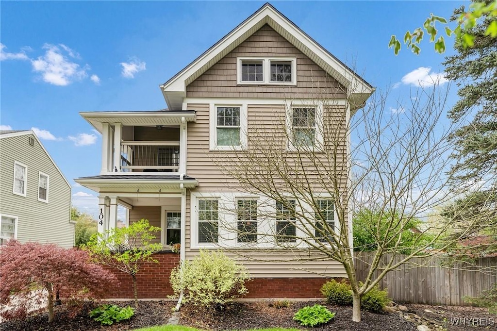 104 Windermere Blvd, Amherst, NY 14226 - view of front of home featuring a balcony and fence