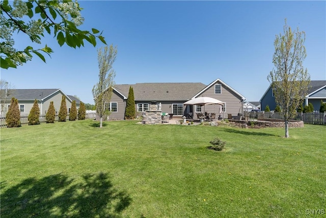 210 Funnycide Dr, Hounsfield, NY 13685 - rear view of house with a gazebo and a patio area