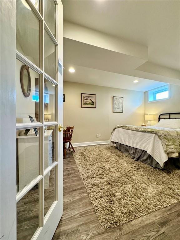 214 Fairfield Dr, Horseheads, NY 14845 - bedroom featuring wood finished floors, baseboards, and recessed lighting