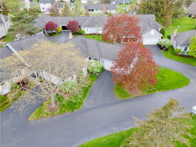 aerial perspective of suburban area