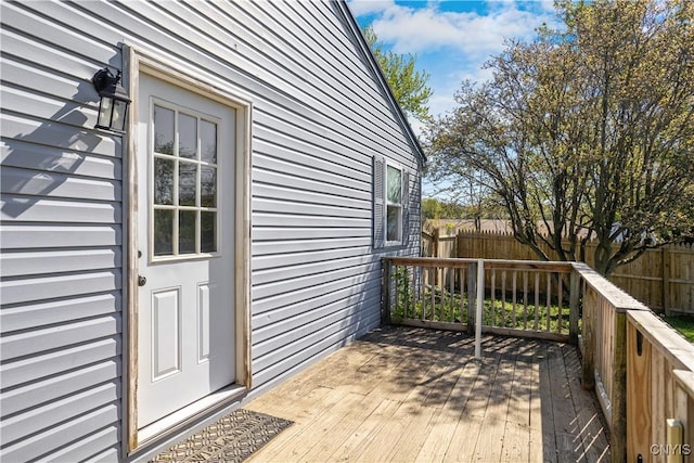 wooden deck with fence